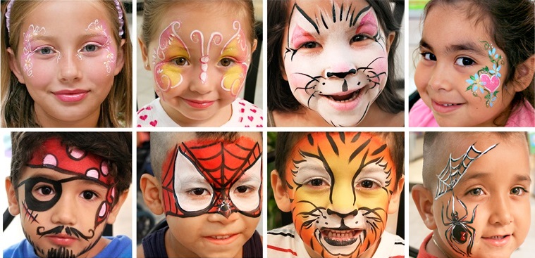 professional kid party face painter Wagon Wheel